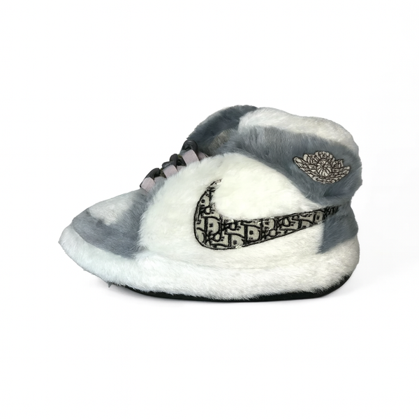 'Couture Grey' Sneaker Slippers