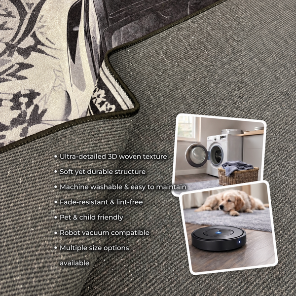 Bugatti Chiron Amber Car Rug - Exclusive Retro Persian Floor Rug - Auto Design