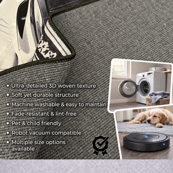 Nissan Skyline R34 Car Rug – Retro Persian Style Floor Rug | Exclusive Automotive Design