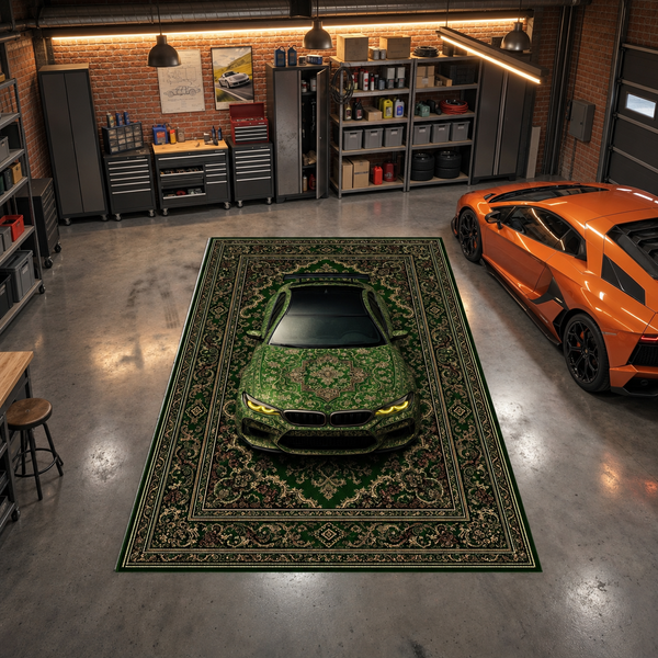 BMW M5 Car Rug – Retro Persian Style Floor Rug | Exclusive Automotive Design