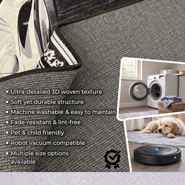 Audi RS7 Car Rug – Retro Persian Style Floor Rug | Exclusive Automotive Design
