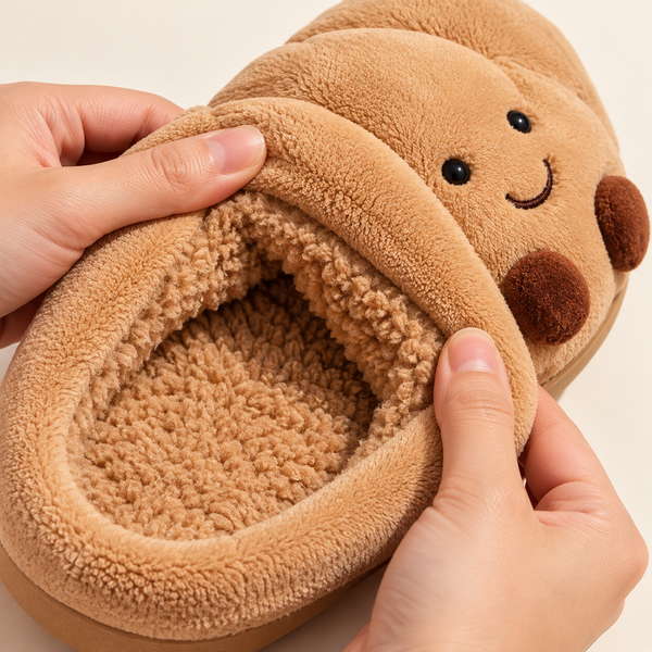 Cozy Croissant Slippers