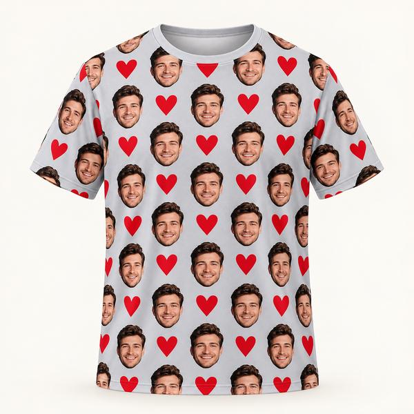 Custom Face & Heart Tee