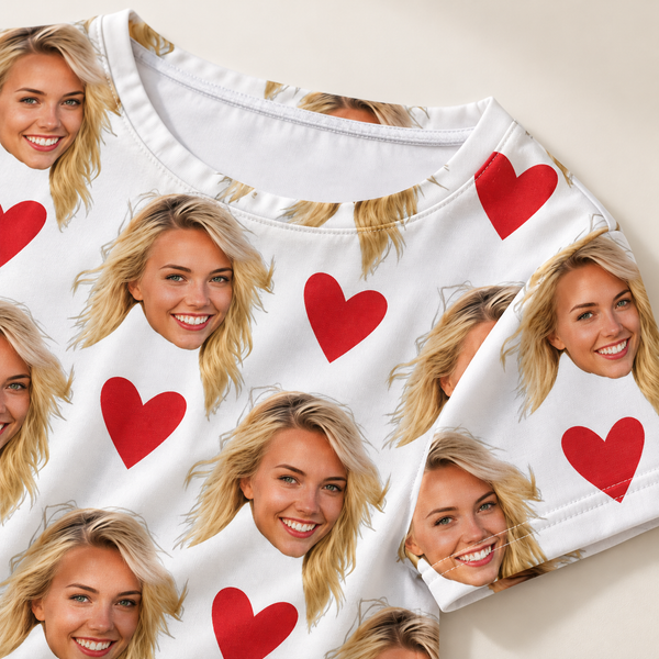 Custom Face & Heart Tee