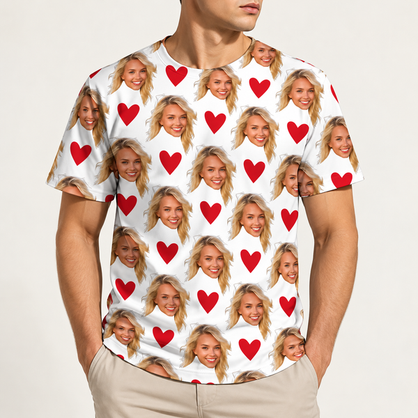 Custom Face & Heart Tee
