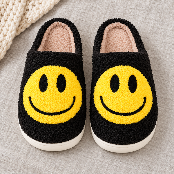 Smiley Plush Slippers
