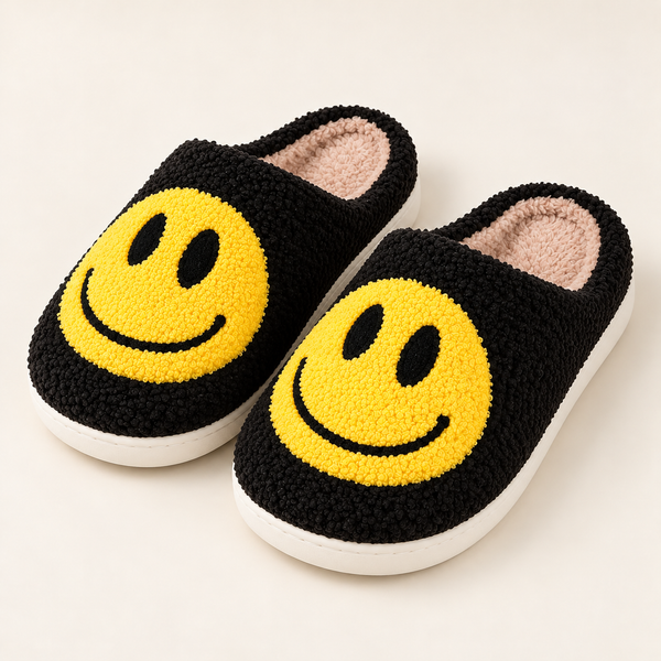 Smiley Plush Slippers