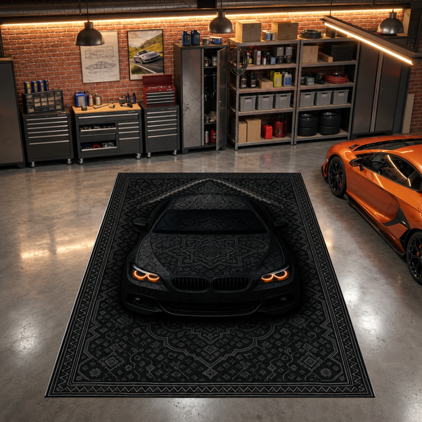 BMW M5 E60 Car Rug – Retro Persian Style Floor Rug | Exclusive Automotive Design
