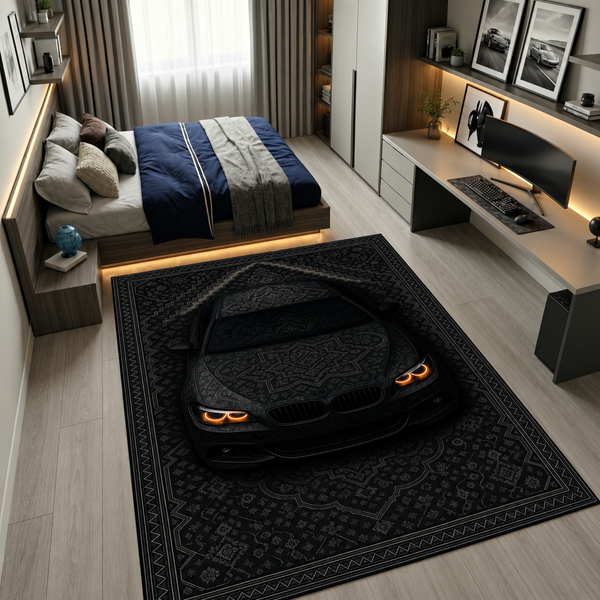 BMW M5 E60 Car Rug – Retro Persian Style Floor Rug | Exclusive Automotive Design