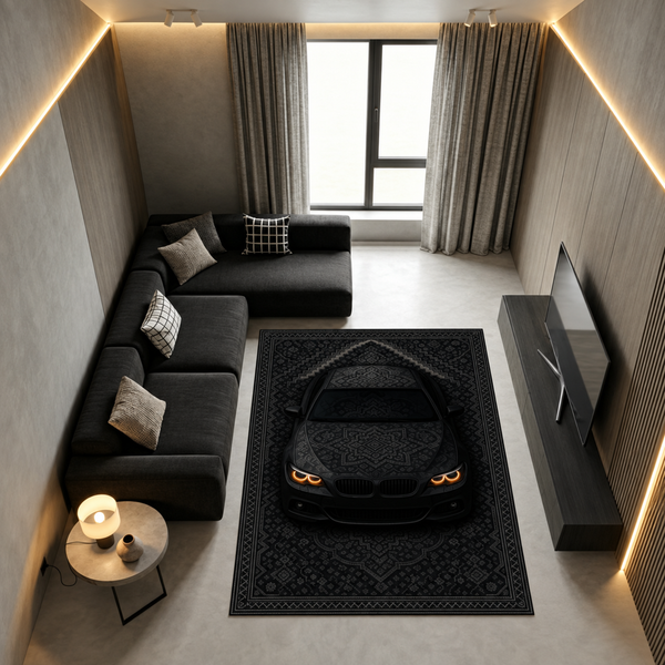 BMW M5 E60 Car Rug – Retro Persian Style Floor Rug | Exclusive Automotive Design