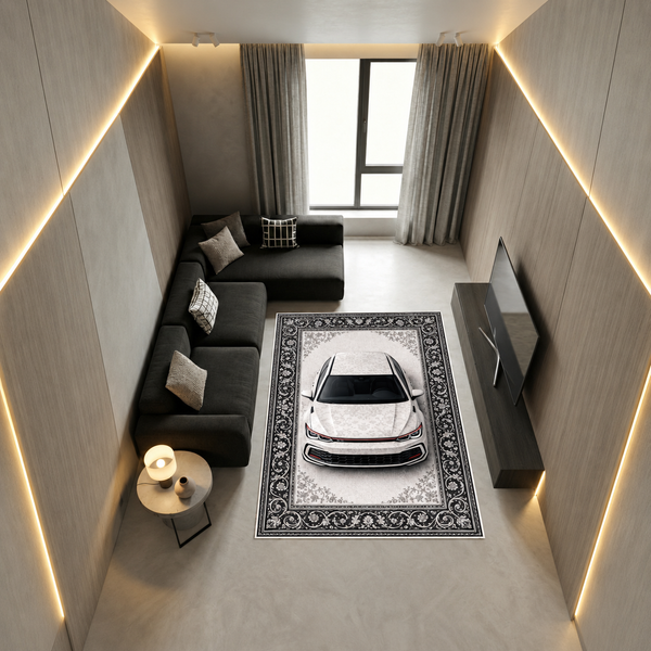 Volkswagen Golf GTI Car Rug – Retro Persian Style Floor Rug | Exclusive Automotive Design