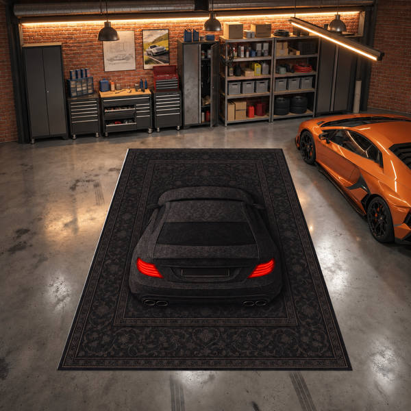 Mercedes CL 63 AMG Car Rug – Retro Persian Style Floor Rug | Exclusive Automotive Design
