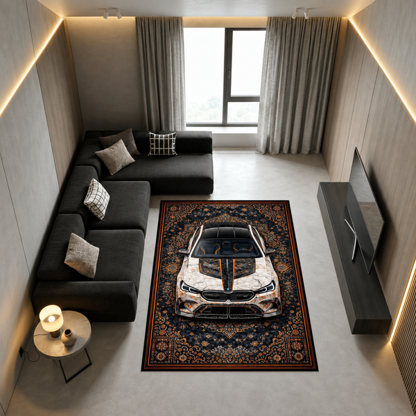 BMW M5 Mansory – Retro Persian Style Floor Rug | Exclusive Automotive Design