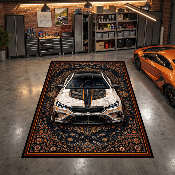BMW M5 Mansory – Retro Persian Style Floor Rug | Exclusive Automotive Design
