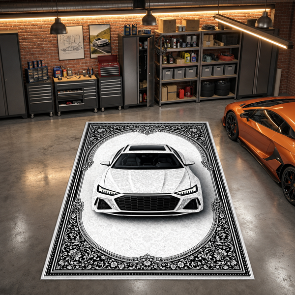 Audi RS 6 Car Rug – Retro Persian Style Floor Rug | Exclusive Automotive Design