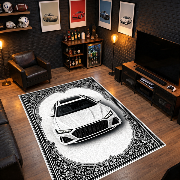 Audi RS 6 Car Rug – Retro Persian Style Floor Rug | Exclusive Automotive Design