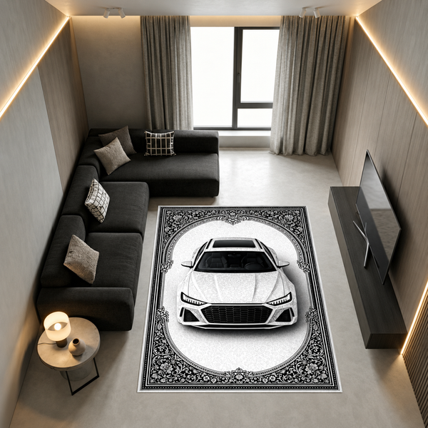 Audi RS 6 Car Rug – Retro Persian Style Floor Rug | Exclusive Automotive Design