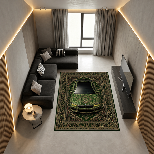 BMW M5 Car Rug – Retro Persian Style Floor Rug | Exclusive Automotive Design