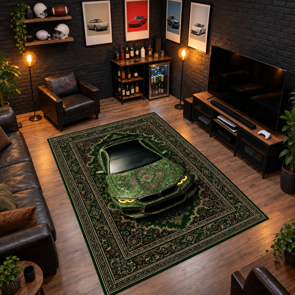 BMW M5 Car Rug – Retro Persian Style Floor Rug | Exclusive Automotive Design