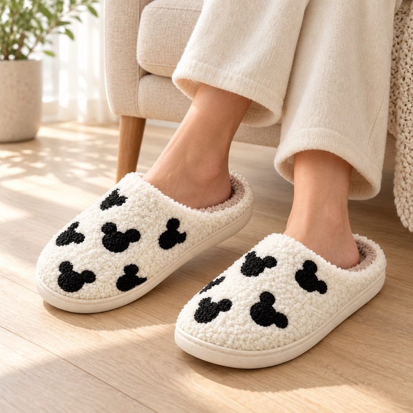 Cozy Cartoon Plush Slippers