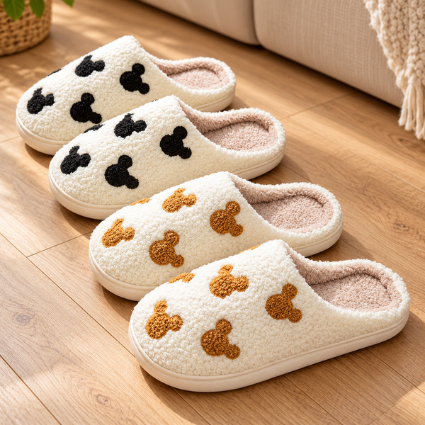 Cozy Cartoon Plush Slippers
