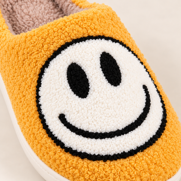 Smiley Plush Slippers