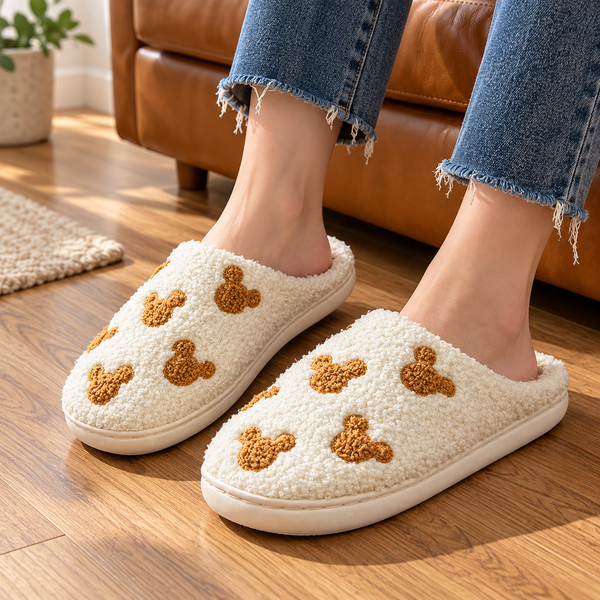 Cozy Cartoon Plush Slippers