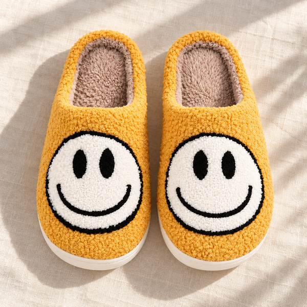 Smiley Plush Slippers