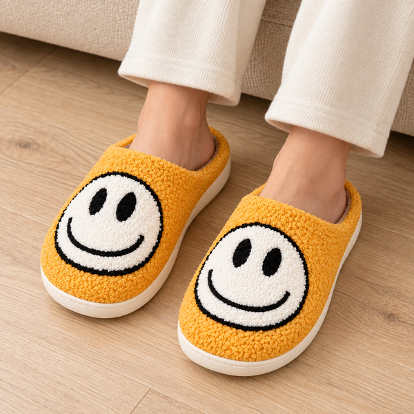 Smiley Plush Slippers