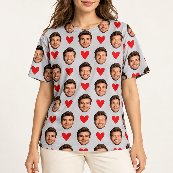 Custom Face & Heart Tee
