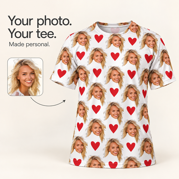 Custom Face & Heart Tee