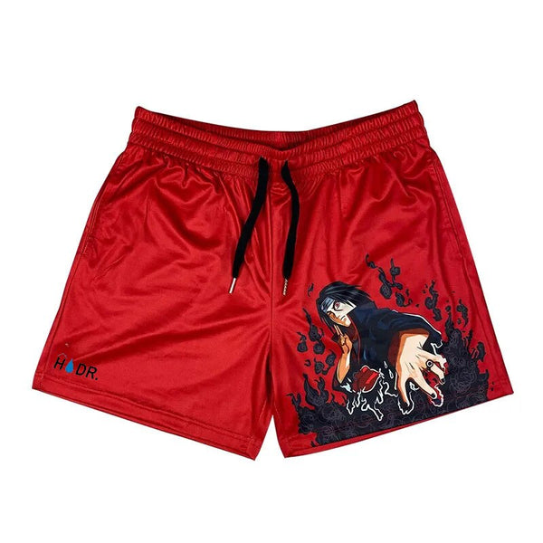 "ITACHI" Red Shorts