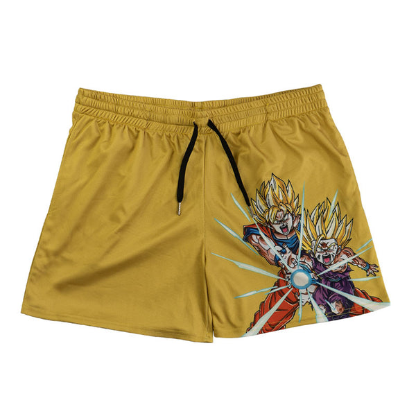 "KAMEHAMEHA" Gold Shorts