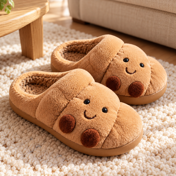 Cozy Croissant Slippers