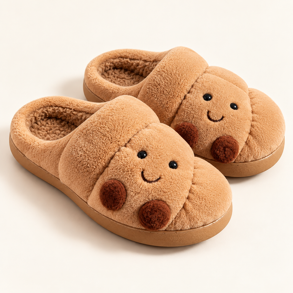 Cozy Croissant Slippers
