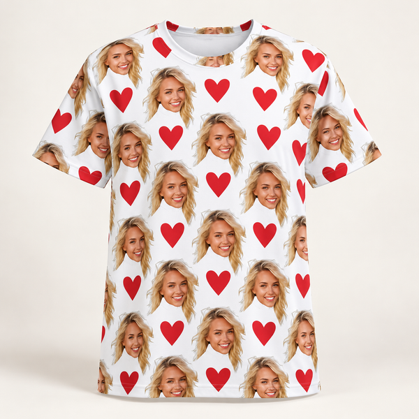 Custom Face & Heart Tee