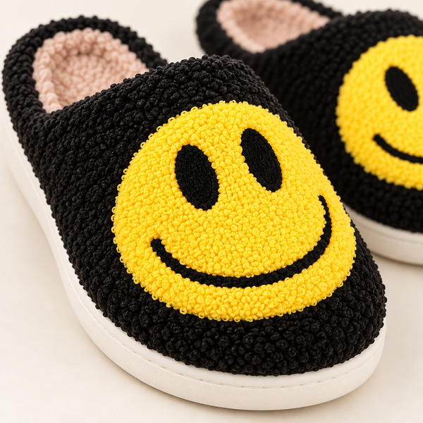 Smiley Plush Slippers