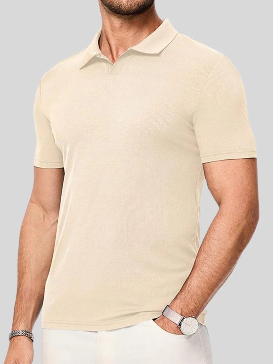 Slim Fit Knitted Polo Shirt for Men