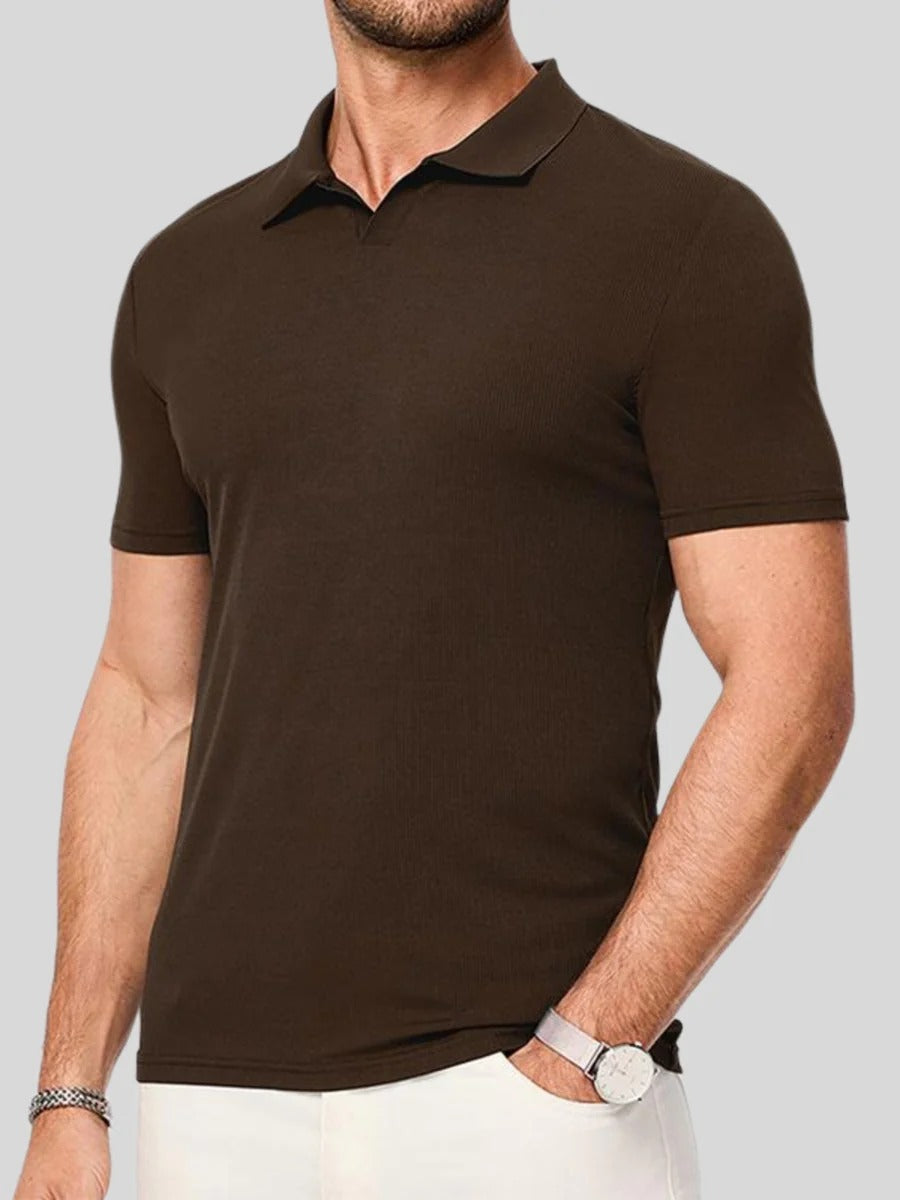 Slim Fit Knitted Polo Shirt for Men